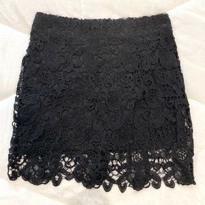Breeze Ever Women's Lace Mini Skirt Black Size Small